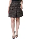Dolce & Gabbana Multicolor High Waist Tartan Tweed A-line Mini Skirt
