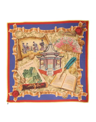 Dolce & Gabbana Multicolor Italy China Shawl Wrap 140cm X 130cm  Women's Scarf