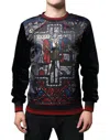 Dolce & Gabbana Multicolor Jacquard Crew Neck Sweatshirt Sweater In Multicolor