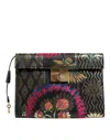 Dolce & Gabbana Multicolor Jacquard Floral Document Briefcase Bag In Multi