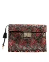 Dolce & Gabbana Multicolor Jacquard Floral Document Briefcase Bag In Multi