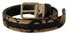 Dolce & Gabbana Multicolor Jacquard Leather Logo Buckle Belt In Multicolor