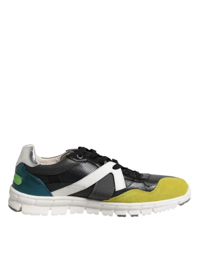 DOLCE & GABBANA DOLCE & GABBANA MULTICOLOR LACE UP LOW TOP MEN SNEAKERS MEN'S SHOES