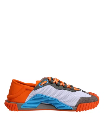 Dolce & Gabbana Multicolor Lace Up Low Top Ns1 Sneakers Men's Shoes