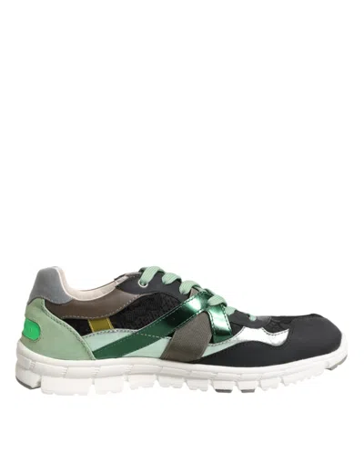 Pre-owned Dolce & Gabbana Multicolor Lace Up Low Top Sneakers Men's Shoes ()