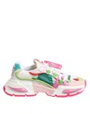 Dolce & Gabbana Multicolor Leather Airmaster Low Top Sneaker Shoes In Multi
