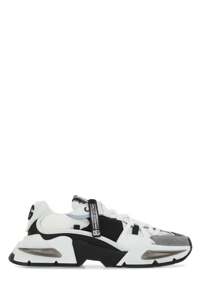 Dolce & Gabbana Multicolor Leather And Nylon Airmaster Sneakers In White