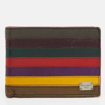 Pre-owned Dolce & Gabbana Multicolor Leather Bifold Wallet