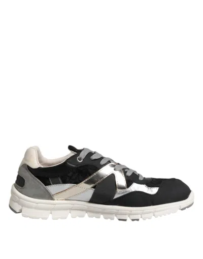 Pre-owned Dolce & Gabbana Multicolor Leather Suede Low Top Sneaker Men's Shoes ()