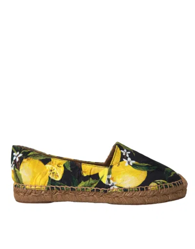 DOLCE & GABBANA MULTICOLOR LEMON SLIP ON ESPADRILLES SHOES
