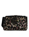 Dolce & Gabbana Multicolor Leopard Dg Logo Belt Waist Fanny Pack Bag In Multi