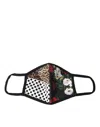 Dolce & Gabbana Patchwork Stretch Face Mask In Floral Polka And Leopard-print