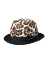 Dolce & Gabbana Multicolor Leopard Women Fedora Hat In Multicolor