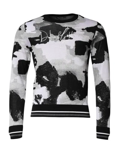 Pre-owned Dolce & Gabbana Multicolor Logo Crew Neck Pullover Men's Sweater ()