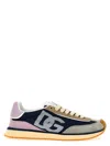 Dolce & Gabbana Cushion Sneakers With Mesh And Suede In Multicolor
