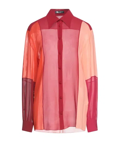 Dolce & Gabbana Multicolor Long Sleeve Shirt In Red
