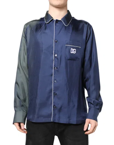 Pre-owned Dolce & Gabbana Multicolor Lounge Pajama Sleepwear Men's Shirt ()