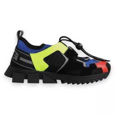 DOLCE & GABBANA MULTICOLOR MESH SORRENTO TREKKING SNEAKERS SHOES