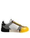 Dolce & Gabbana Multicolor Miami Low Top Sneakers Shoes In Gold