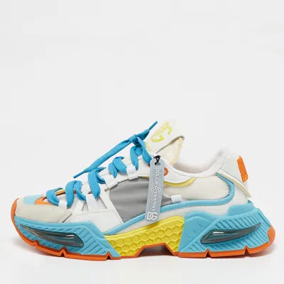 Pre-owned Dolce & Gabbana Multicolor Neoprene And Suede Airmaster Sneakers Size 40