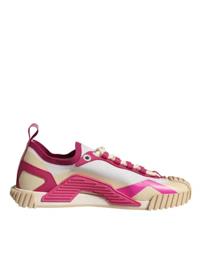 Pre-owned Dolce & Gabbana Multicolor Ns1 Lace Up Low Top Sneaker Women's Shoes ()