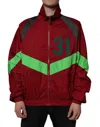 Dolce & Gabbana Multicolor Nylon Full Zip Windbreaker Jacket In Multicolor