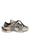 Dolce & Gabbana Multicolor Panelled Space Sneakers Shoes In Gray