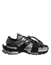 Dolce & Gabbana Multicolor Panelled Space Sneakers Shoes In Gray