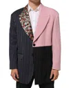 Dolce & Gabbana Multicolor Patchwork Single Breasted Blazer In Multi