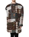 Dolce & Gabbana Multicolor Patchwork Button Down Jacket In Brown
