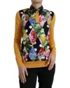 DOLCE & GABBANA MULTICOLOR PATCHWORK CASHMERE HENLEY SWEATER