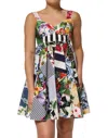Dolce & Gabbana Multicolor Patchwork Cotton Alinemini Dress In Multi