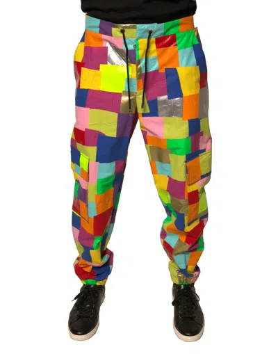 Dolce & Gabbana Multicolor Patchwork Cotton Cargo Pants