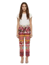 Dolce & Gabbana Multicolor Patchwork Cotton Trousers In Multi