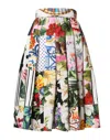 Dolce & Gabbana Multicolor Patchwork High Waist Midi Skirt In Multi