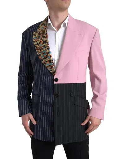 Pre-owned Dolce & Gabbana Multicolor Patchwork Single Breasted Men's Blazer ()