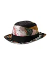 Dolce & Gabbana Multicolor Patchwork Women Fedora Wide Brim Women's Hat In Multi