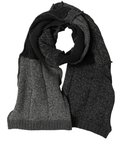 Dolce & Gabbana Multicolor Patchwork Wool Knit Shawl Women's Scarf