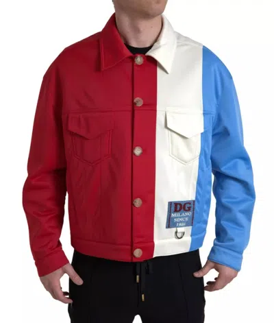 Pre-owned Dolce & Gabbana Multicolor Polyester Collar Short Men's Jacket ()