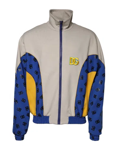 DOLCE & GABBANA DOLCE & GABBANA MULTICOLOR POLYESTER FULL ZIP BOMBER MEN'S JACKET