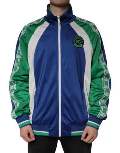 Pre-owned Dolce & Gabbana Multicolor Polyester Full Zip Bomber Men's Jacket ()