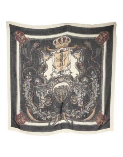 Pre-owned Dolce & Gabbana Multicolor Printed Cashmere Foulard Men's Scarf ()