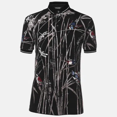Pre-owned Dolce & Gabbana Multicolor Printed Cotton Polo T-shirt Xs