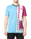 Dolce & Gabbana Multicolor Printed Logo Short Sleeve Men's T-shirt