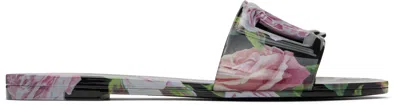 Dolce & Gabbana Multicolor Rubber Beachwear Sandals In Hn5ig Rose Rosa F.ne