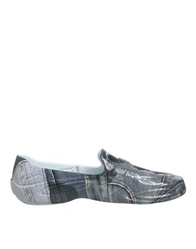 Dolce & Gabbana Multicolor Rubber Men Low Top Sneakers Shoes In Gray