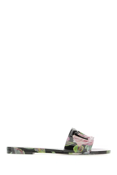 DOLCE & GABBANA MULTICOLOR RUBBER SLIPPERS