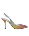 Dolce & Gabbana Multicolor Sequin Slingback Pumps Shoes In Multi