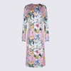 Dolce & Gabbana Dolce  Gabbana Floral Printed Long-sleeved Midi Dress In Mix Fiori F.do Rosa