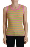Dolce & Gabbana Multicolor Silk Vest Pullover Tank Top In Multi